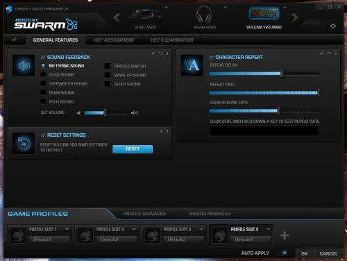 Roccat Swarm General Features